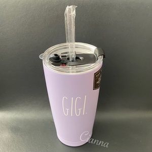 Rae Dunn GIGI Insulated Stainless Steel Tumbler w/ Straw